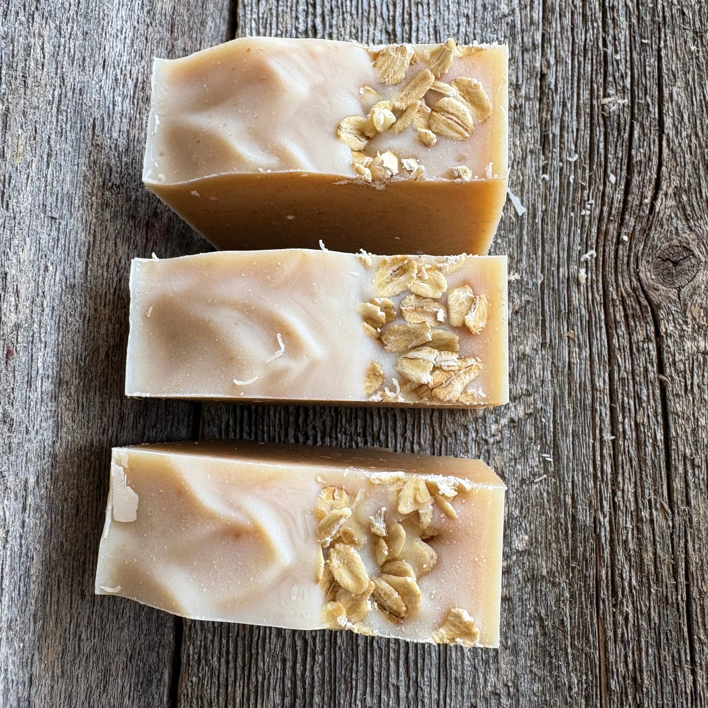 Unscented Tallow and Honey handmade bar soap with oatmeal