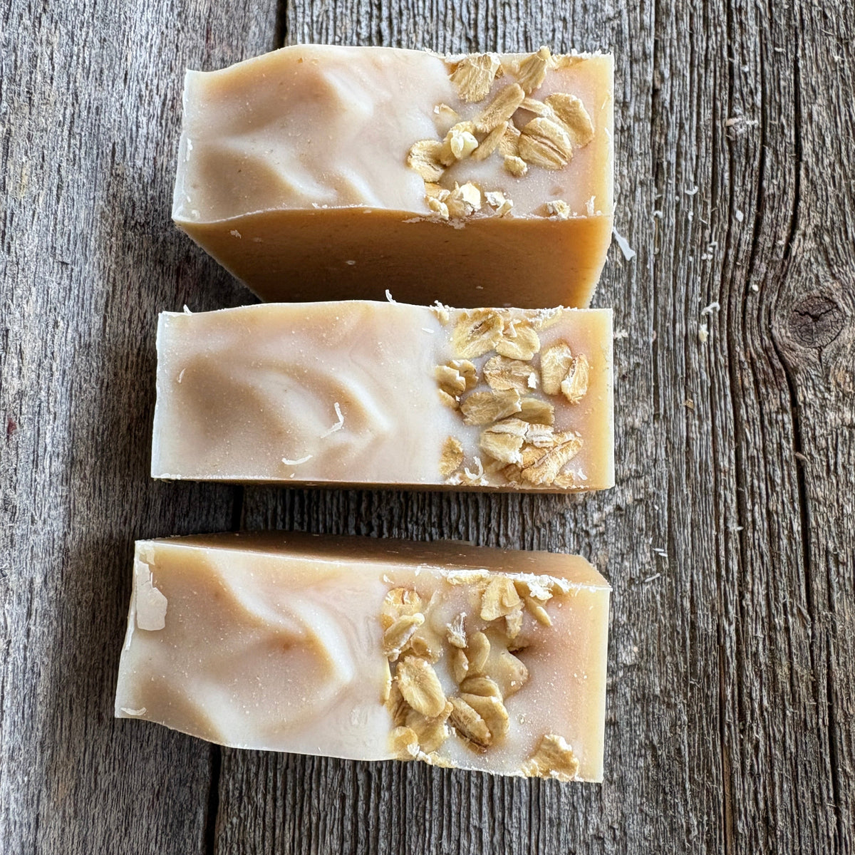 Unscented Tallow and Honey handmade bar soap with oatmeal