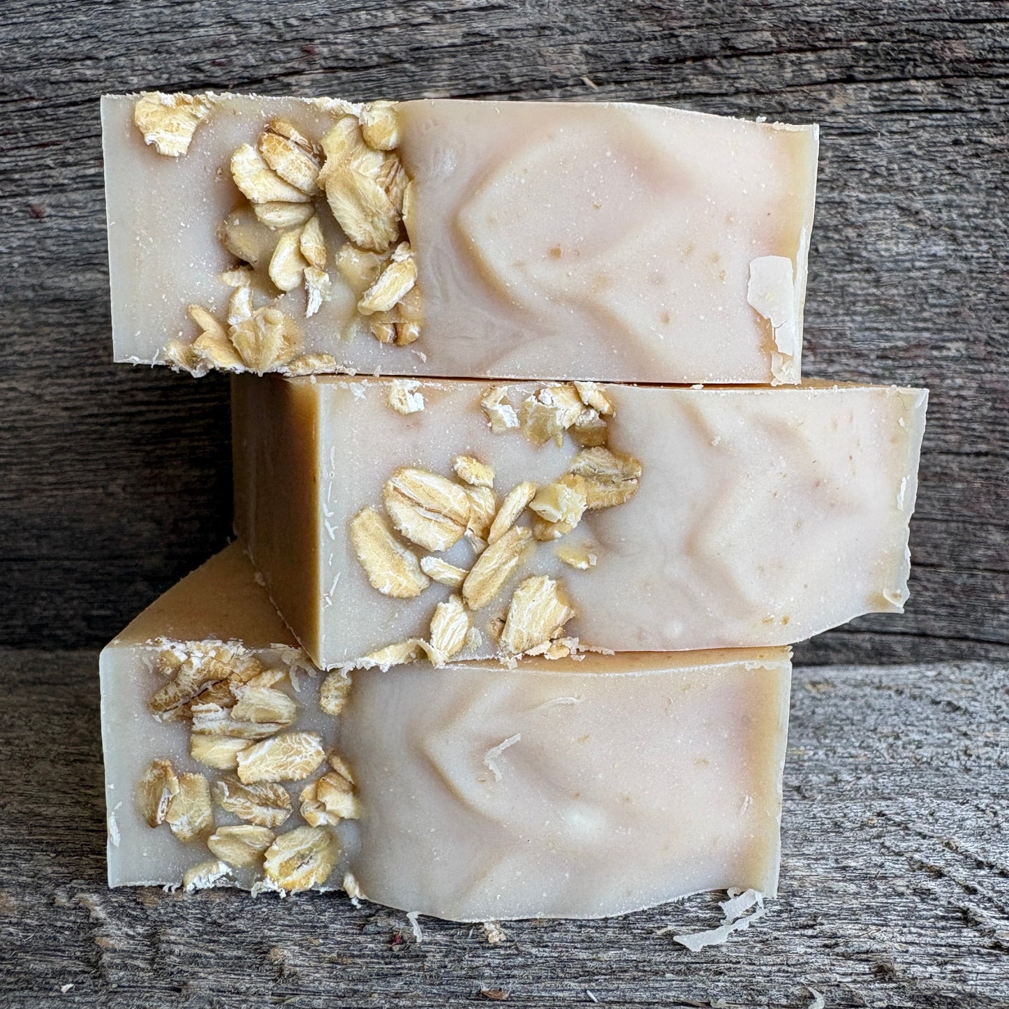 Unscented Tallow and Honey handmade bar soap with oatmeal