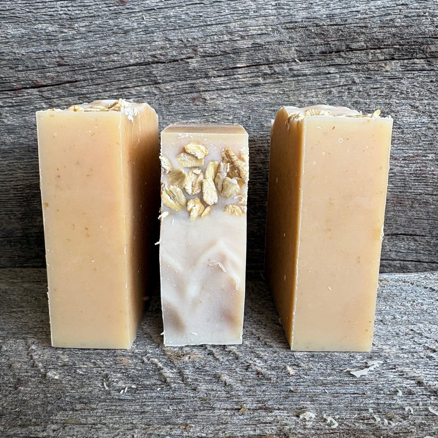 Unscented Tallow and Honey handmade bar soap with oatmeal